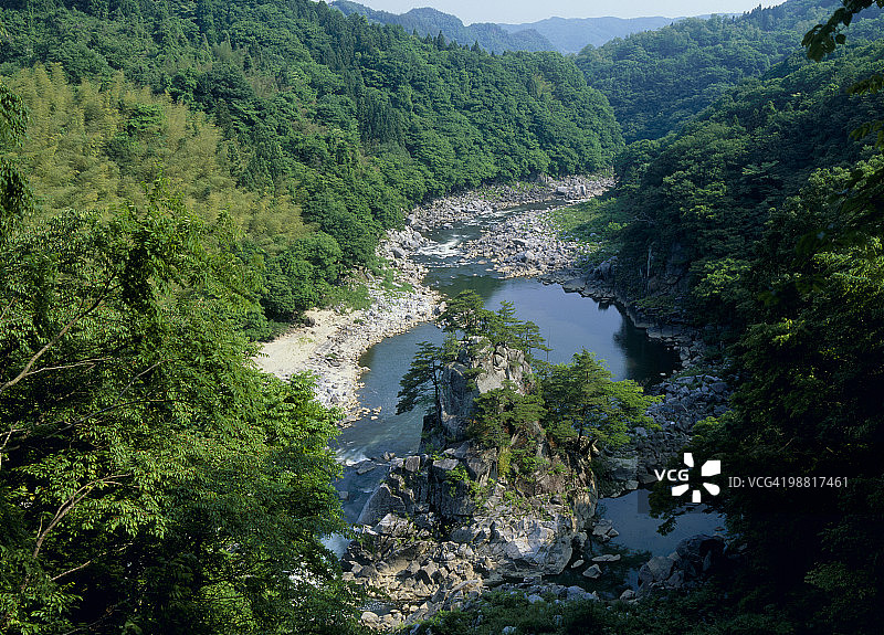 日本福岛县阿武隈川图片素材