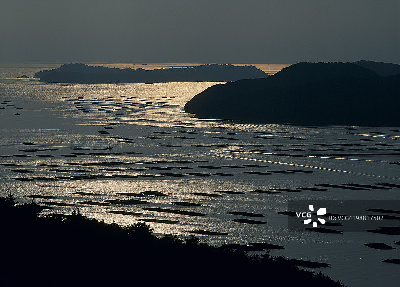 日本冈山县濑户内海虫明湾图片素材