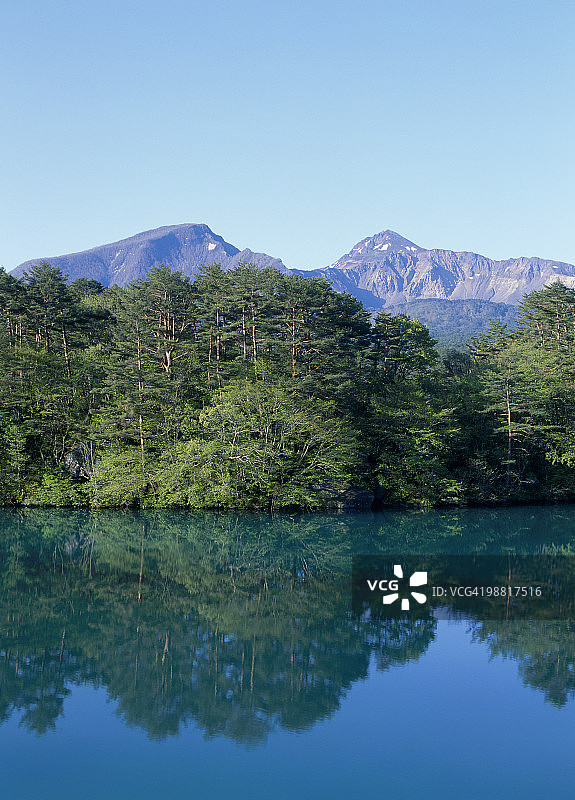 日本福岛喜多盐原毘沙门沼图片素材