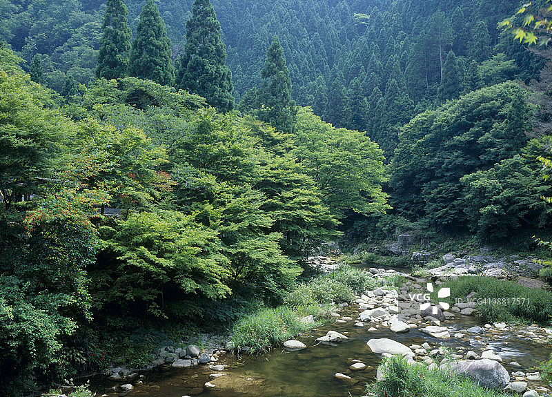 日本冈山县镜野町奥津峡图片素材