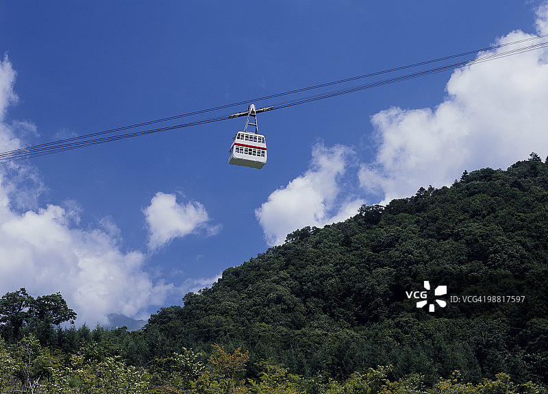 日本岐阜县高山市新穗高缆车图片素材