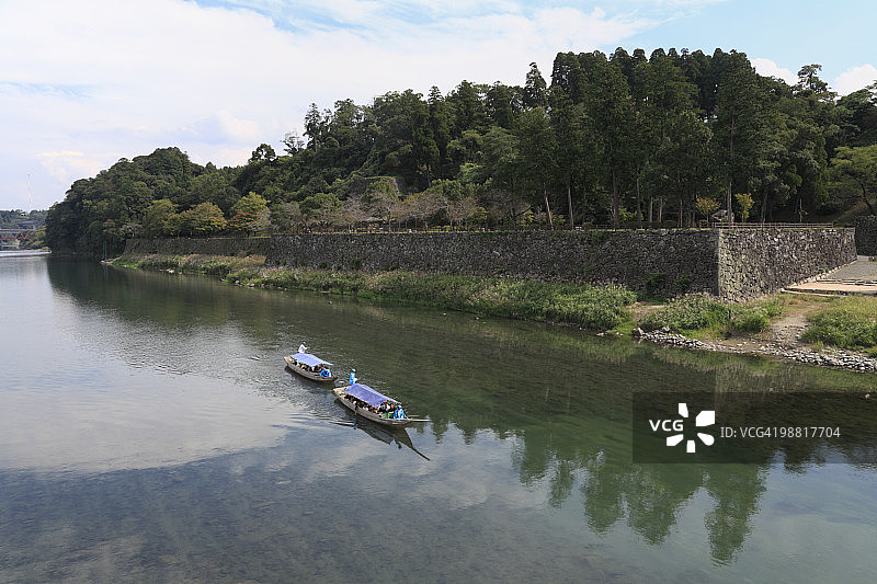 日本熊本县人吉市球磨川图片素材