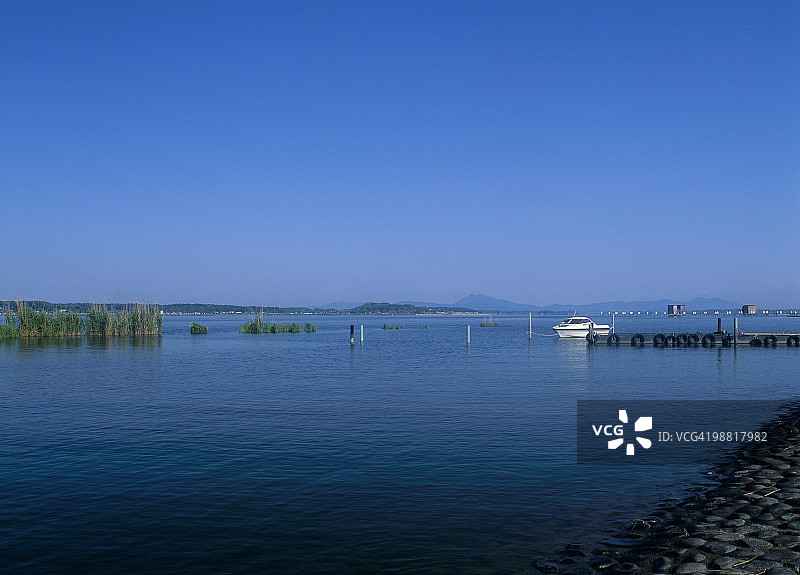 霞浦湖，行方市，茨城县，日本图片素材