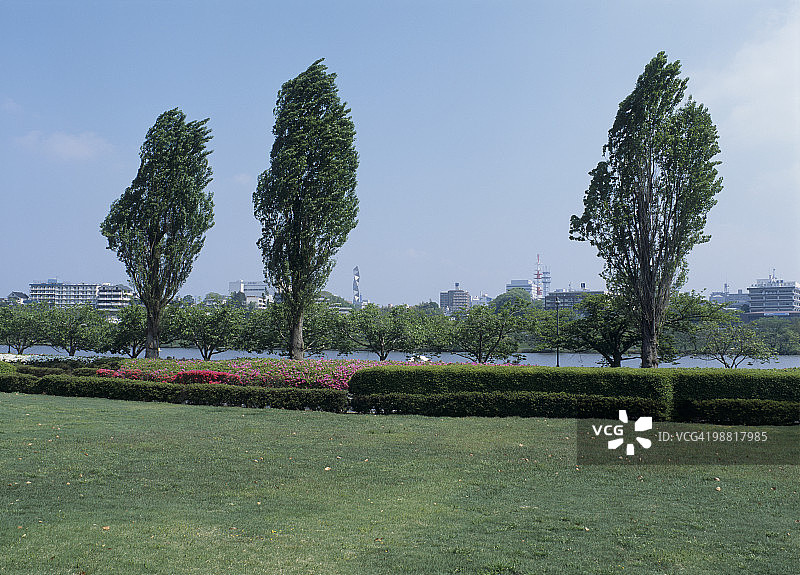 日本茨城县水户市千波公园图片素材