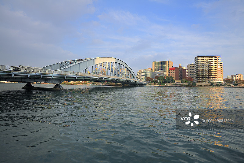 日本东京中央区永代桥图片素材
