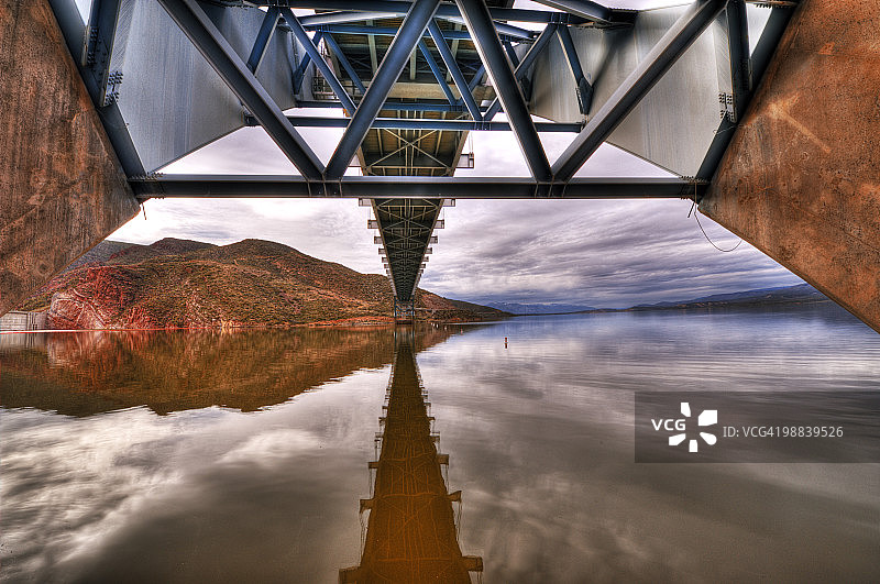 罗斯福湖大桥，HDR图片素材