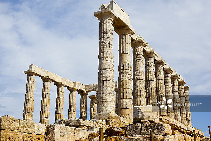 苏尼翁的波塞冬神庙图片素材