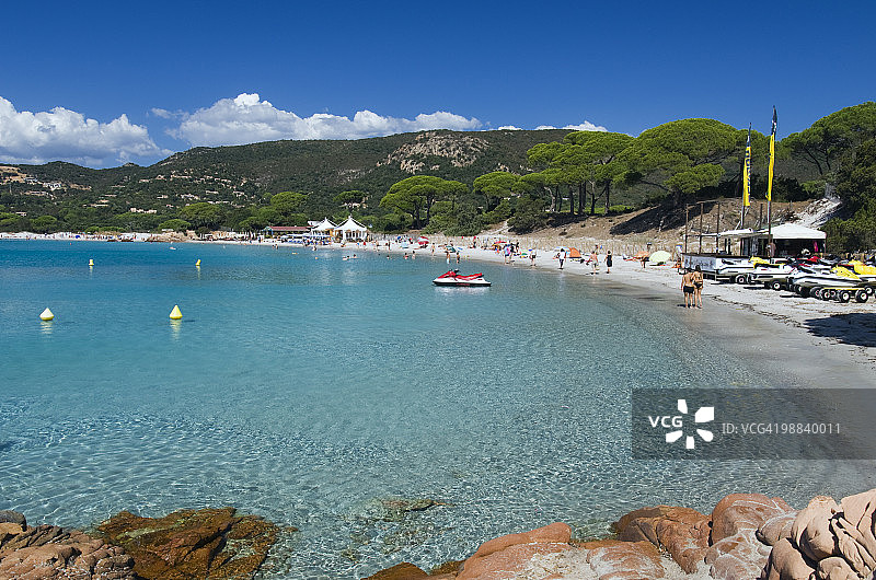 科西嘉岛帕隆巴aggia海滩图片素材