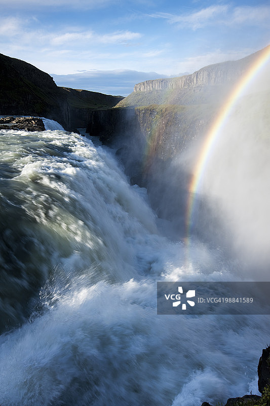 冰岛黄金瀑布图片素材