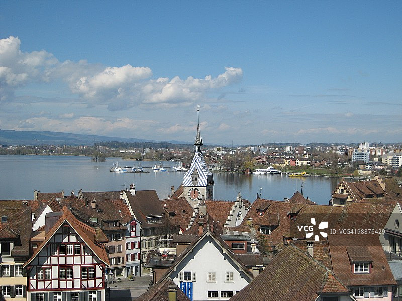 楚格湖畔的瑞士小镇楚格图片素材