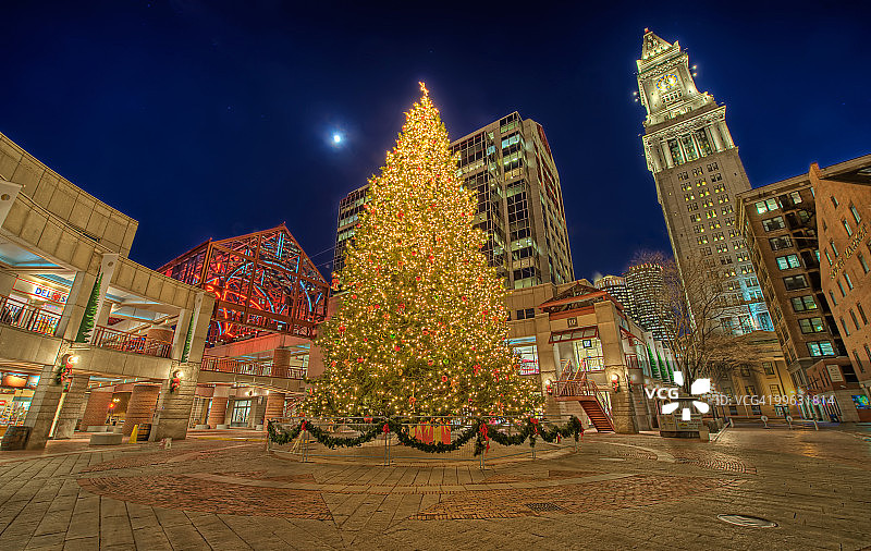 范内尔厅的圣诞树图片素材