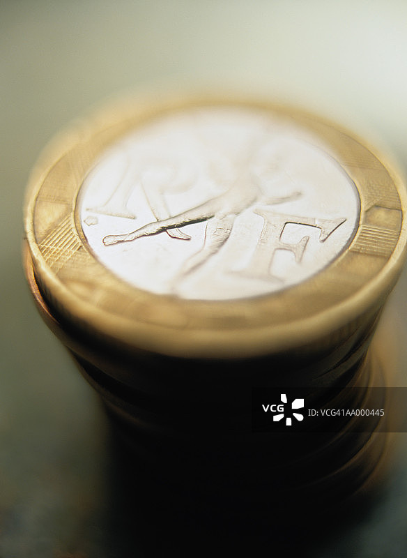 法郎堆叠特写图片素材