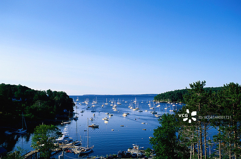 缅因州罗克波特港图片素材