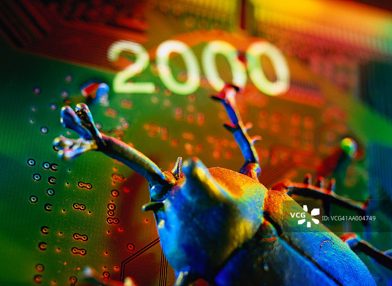 电路板上的千年虫图片素材