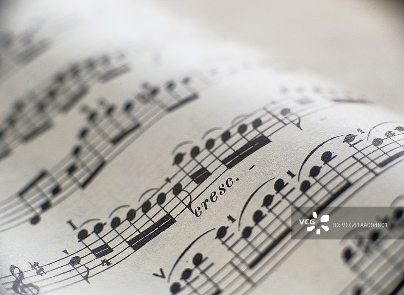 乐谱细节图片素材
