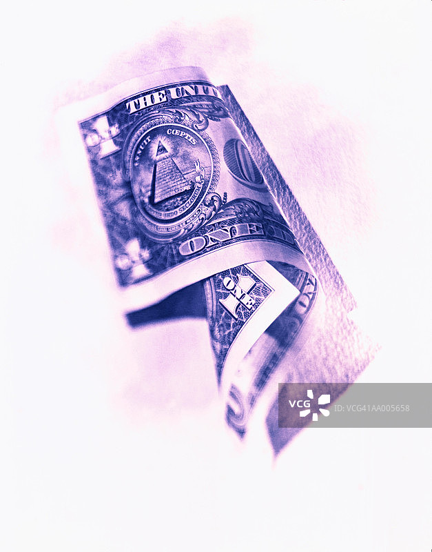 一美元纸币特写图片素材
