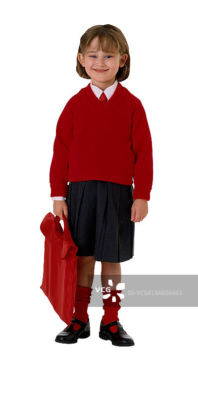 穿着制服微笑的学生图片素材