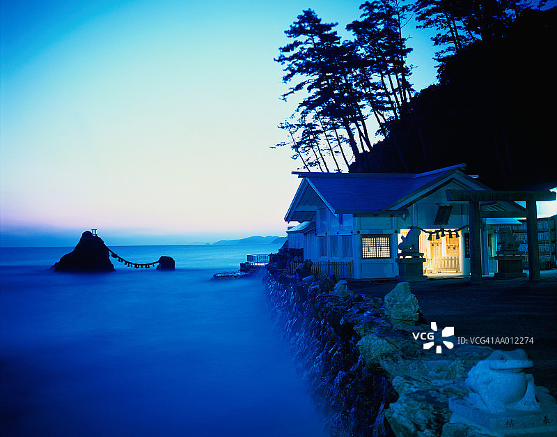 日本三重县二见兴玉神社日出图片素材