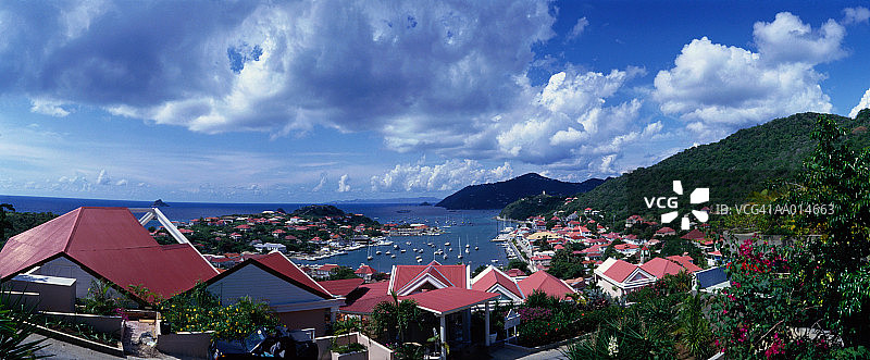 圣巴泰勒米岛古斯塔维亚港图片素材