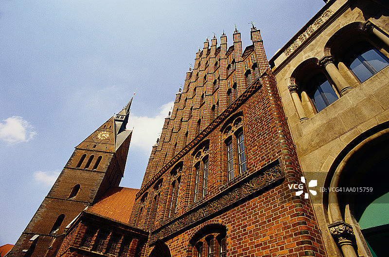 汉诺威的市场教堂和老市政厅图片素材