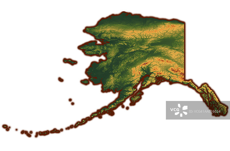 阿拉斯加地图图片素材