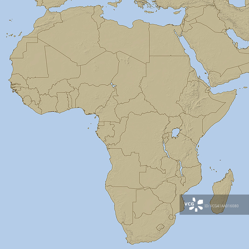 非洲地形图图片素材