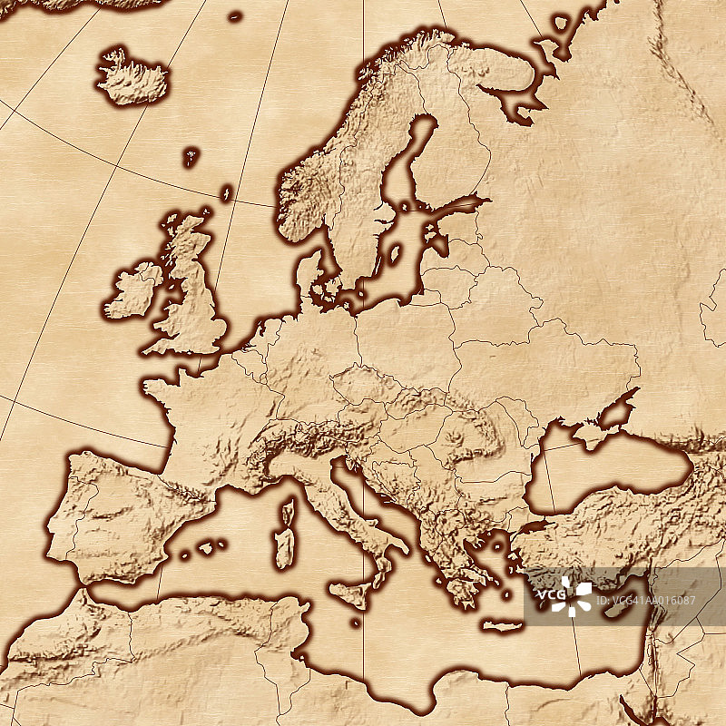欧洲地图图片素材