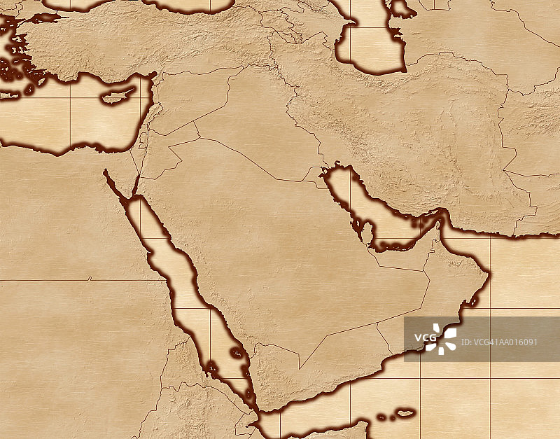 沙特阿拉伯地图图片素材