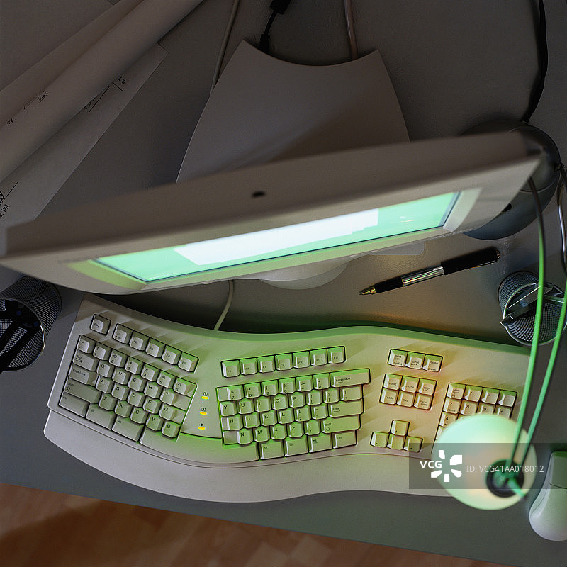 电脑的俯视图图片素材