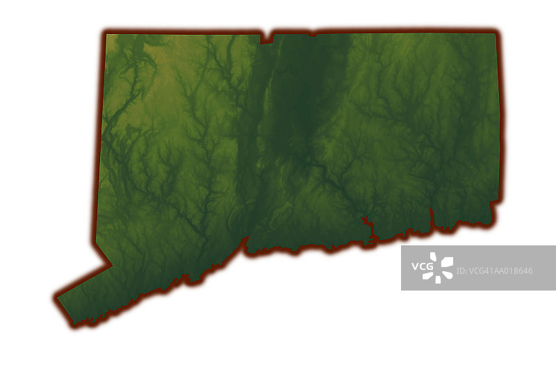 康涅狄格州地图图片素材