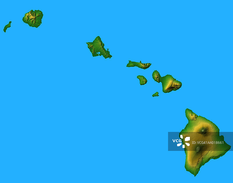 夏威夷地图图片素材