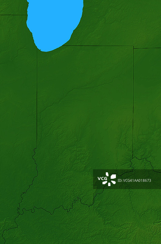 印第安纳州地图图片素材