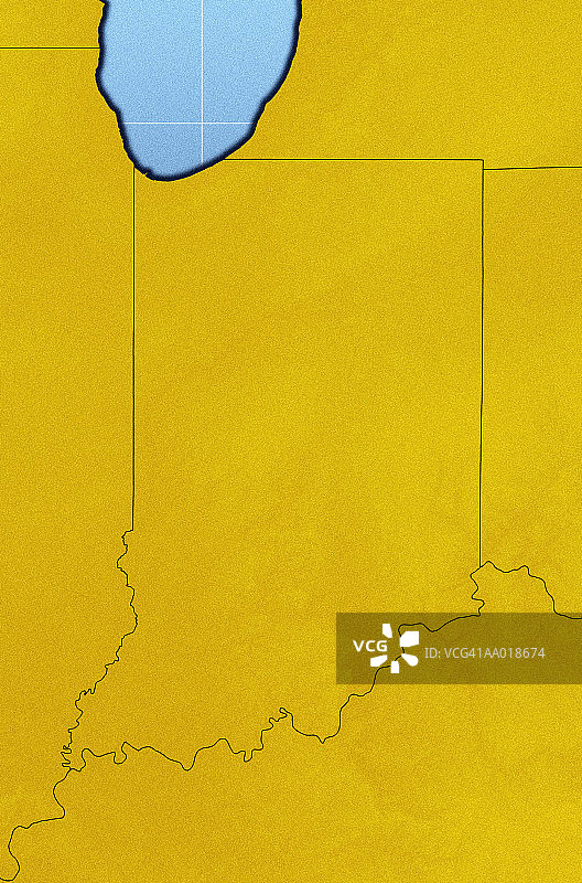 印第安纳州地图图片素材