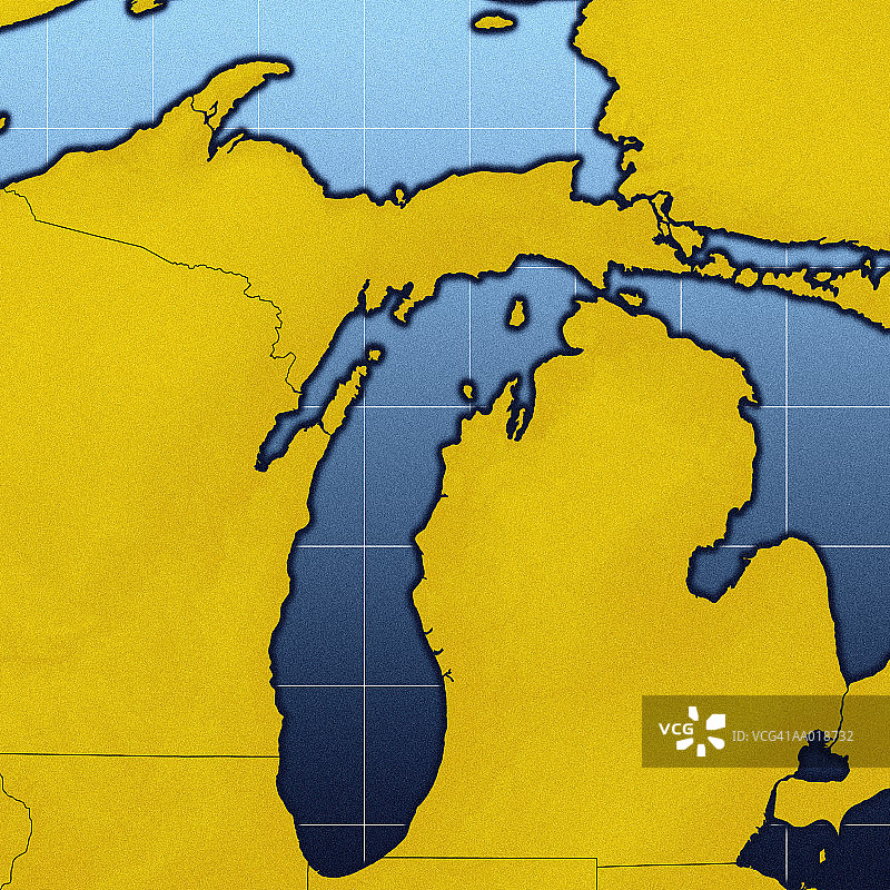 密歇根州地图图片素材