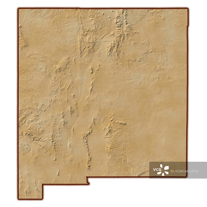 新墨西哥州地形图图片素材