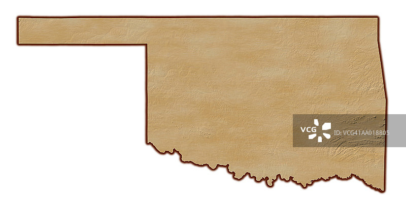 俄克拉荷马州地形图图片素材