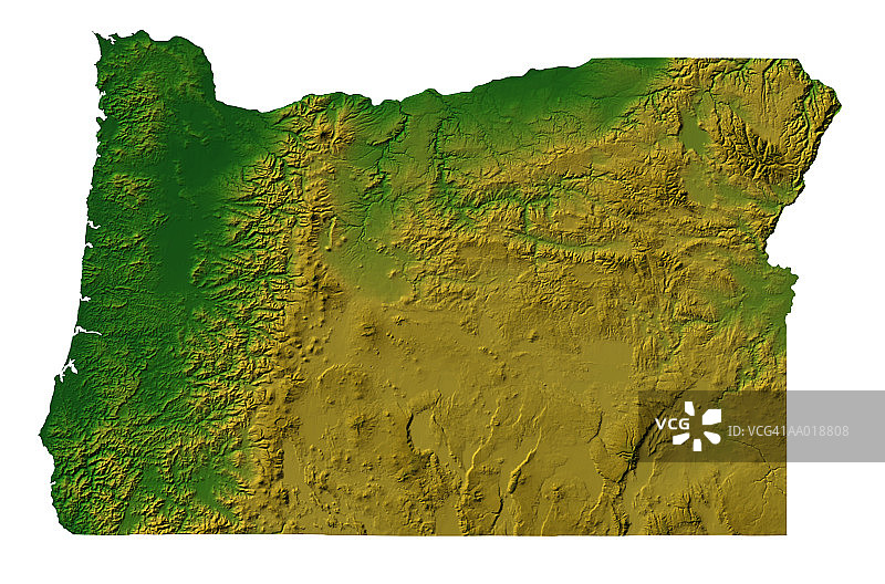 俄勒冈州地图图片素材