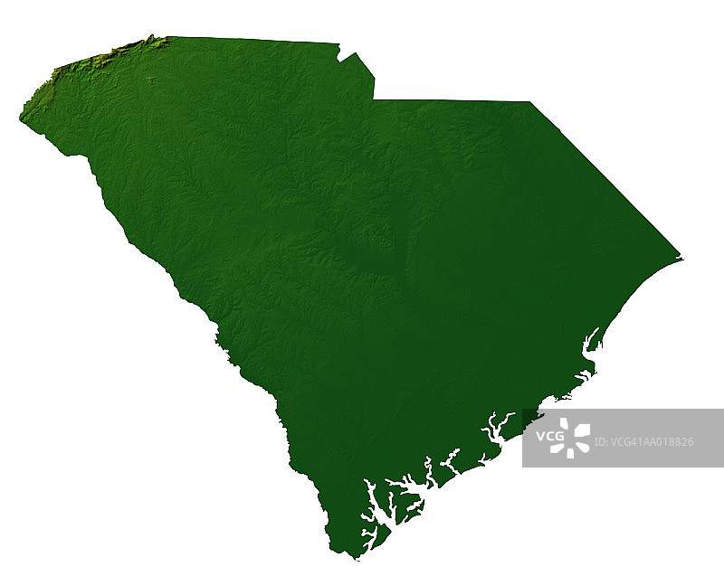 南卡罗来纳州地图图片素材
