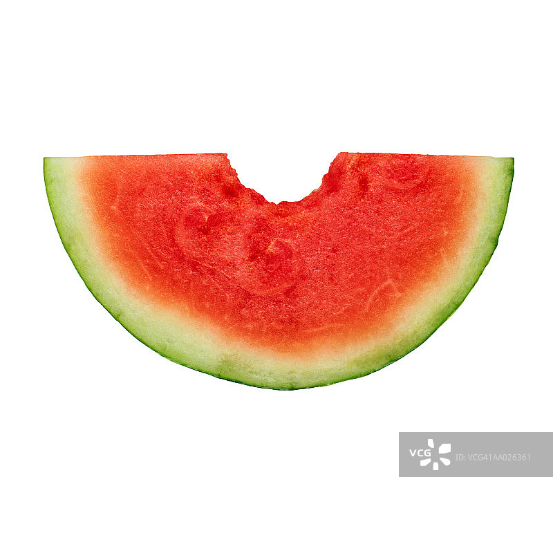 咬了一口的西瓜切片图片素材