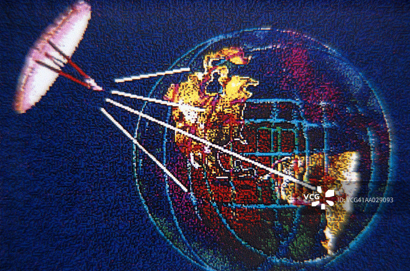 环绕地球运行的卫星（数字）图片素材