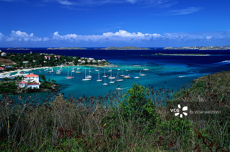 克鲁兹湾港的航拍图片素材