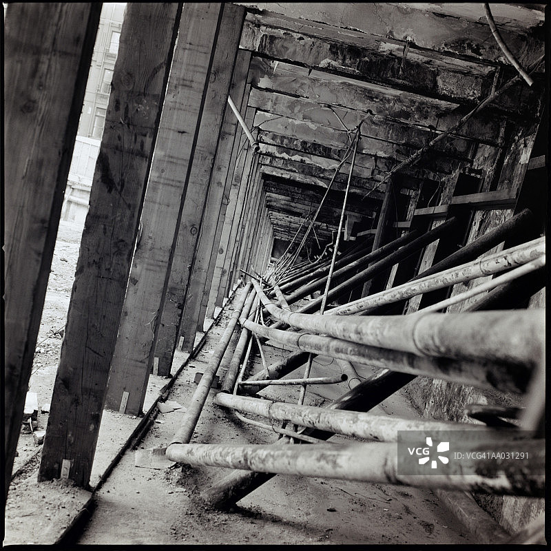 西雅图艺术博物馆旧址的拆毁建筑物图片素材