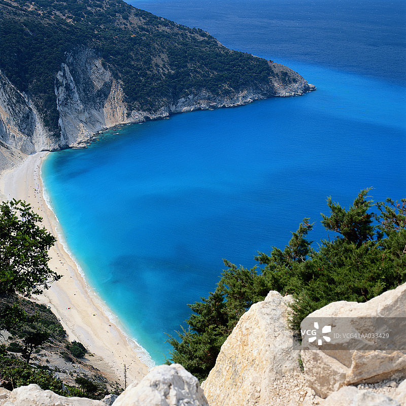 希腊凯法利尼亚岛米尔托斯海滩图片素材