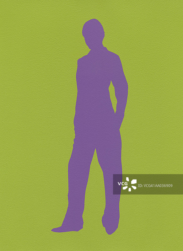 成年人站立剪影图片素材