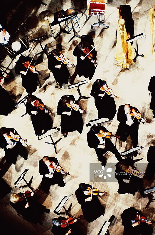 交响乐团高角度视图图片素材