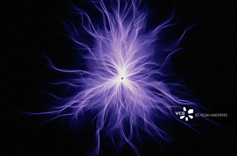 特斯拉线圈产生的高频电图片素材