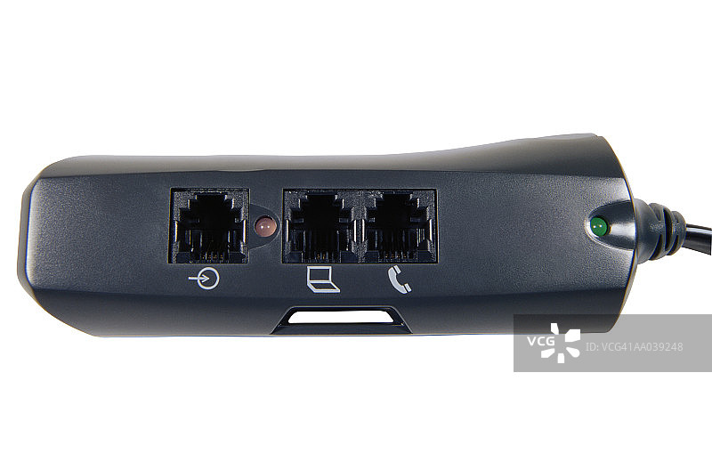 调制解调器连接器特写图片素材