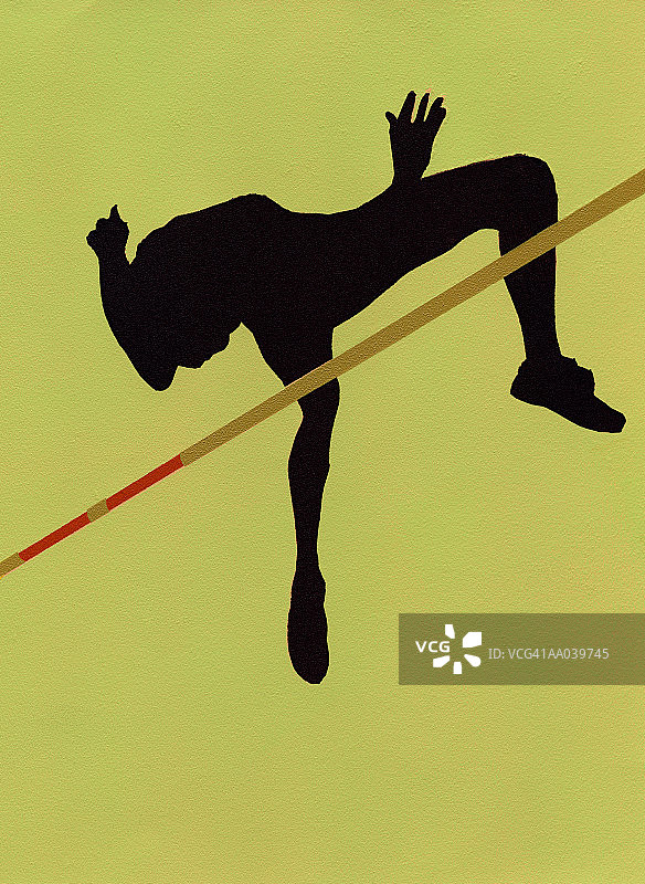 跳高运动员越杆图片素材