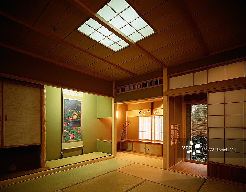 日式住宅内的房间图片素材