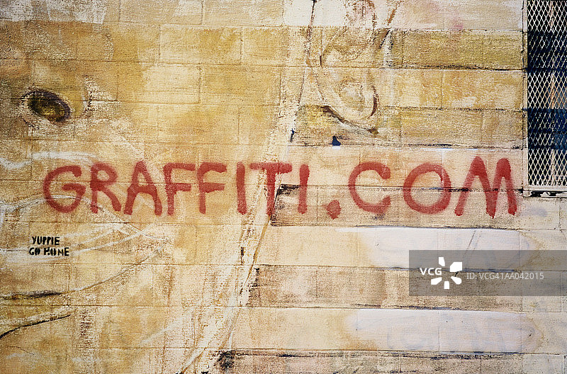 墙上的 Graffiti.Com 喷绘图片素材